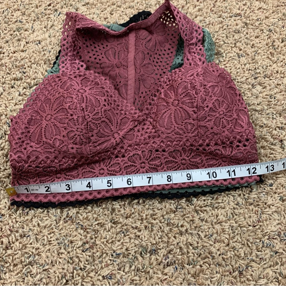 Lace Racerback Bralettes Set of 3 - Picture 12 of 13